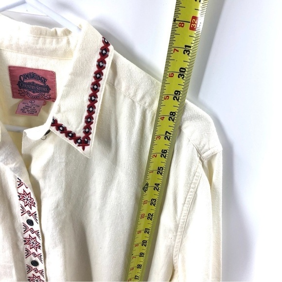 Vintage Western Shirt Cambridge Country Store Cotton Southwest Embroidered Large - Picture 8 of 9